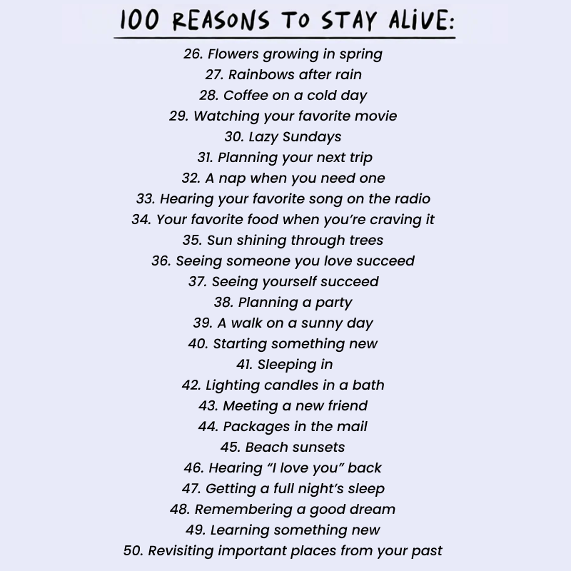 100 Reasons to Stay Alive Hoodie