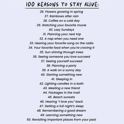 100 Reasons to Stay Alive Hoodie