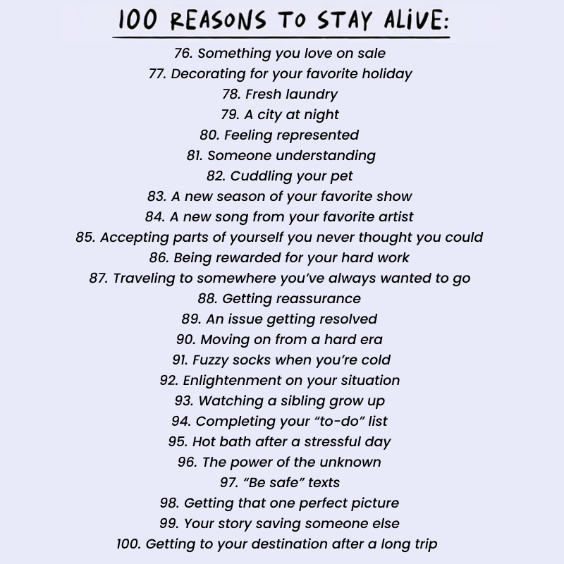 100 Reasons to Stay Alive Hoodie